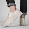 Fashion Men Oxfords Leather Shoes Lace Up British Style Mens Casual Shoes Brand Summer Punching Leather Breathable Moccasins Size 36-48