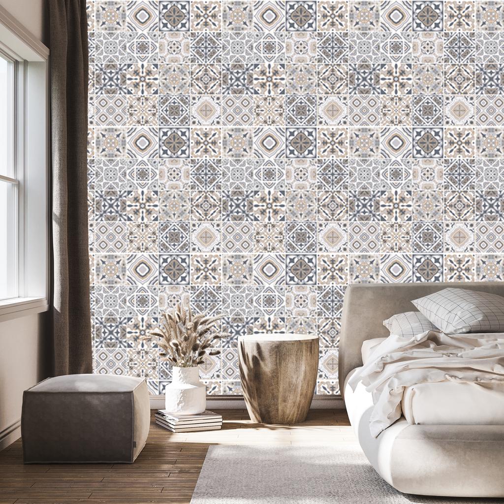 Abstract Mosaic Wallpaper In Pastel Colors for Living Room and Bedroom 50x1000