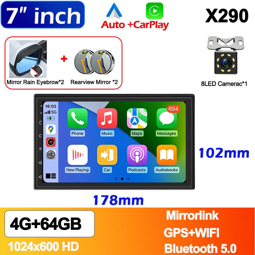 7/9/10 Inch Universal Android 13 Car Radio 64G Autoradio Android 2 Din Car Radio GPS BT Central Multimedia Smart Car Systems