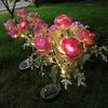7Head Design Solar Lights Solar Powered Decorative Light Outdoor Solar Lights Waterproof Flower Shape Camellia Flower Light