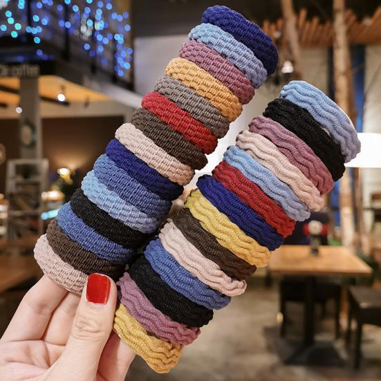 5Pcs Women Simple Mini High Elastic Hairband Hair Ring Rope Headwear Accessories