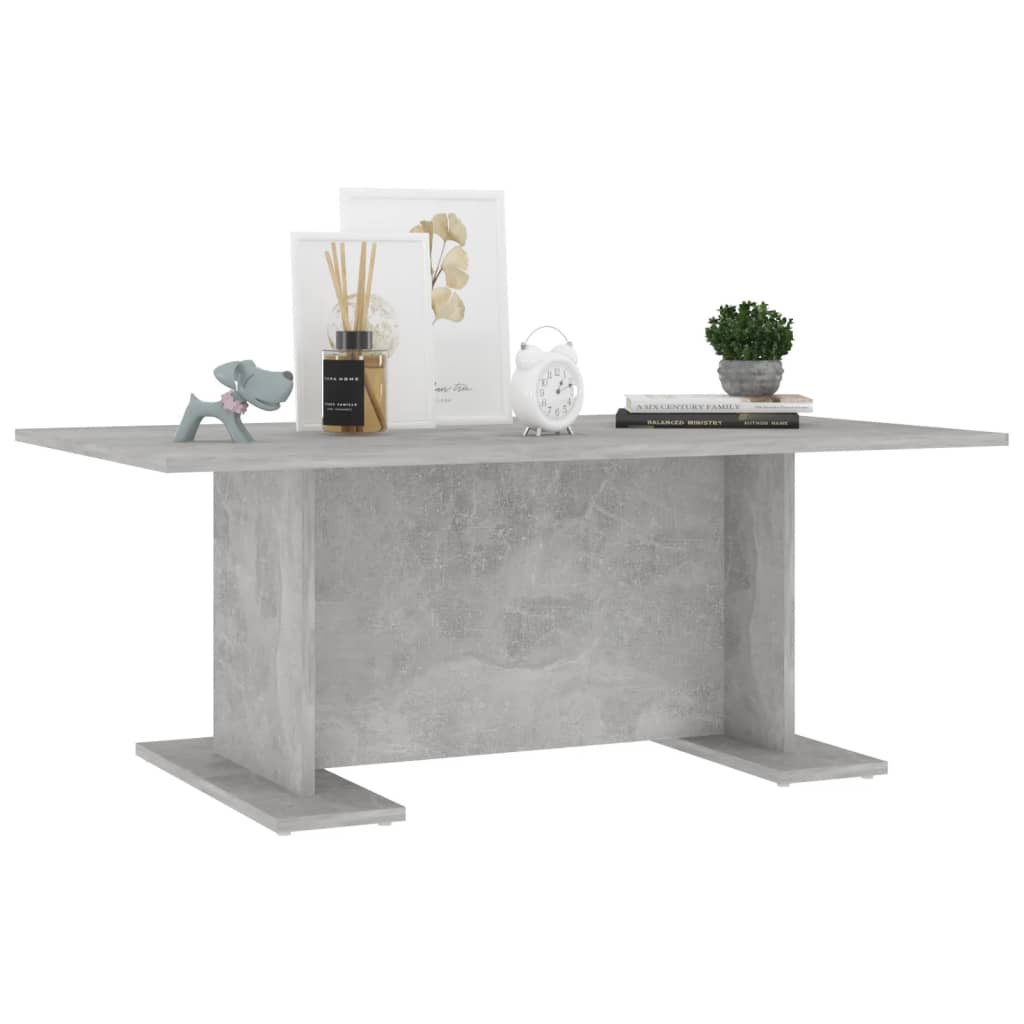 Coffee Table Concrete Grey 103.5 x 60 x 40 cm Wood Based Material