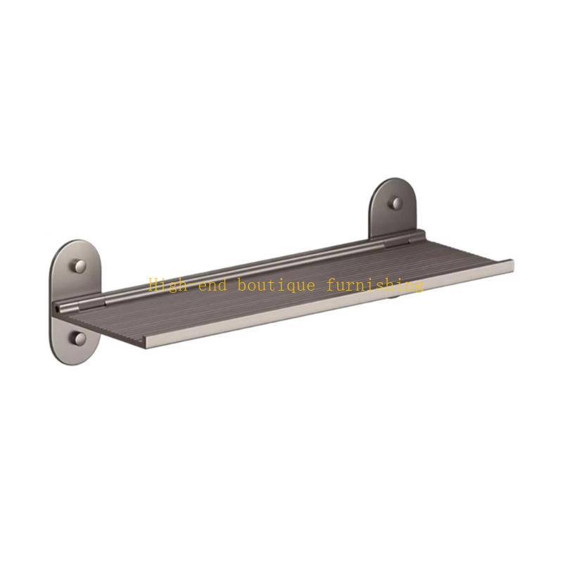 Space Aluminum Bathroom Organizers Shelf No Wall Mount for Renters Strong Load Capacity for Toiletries