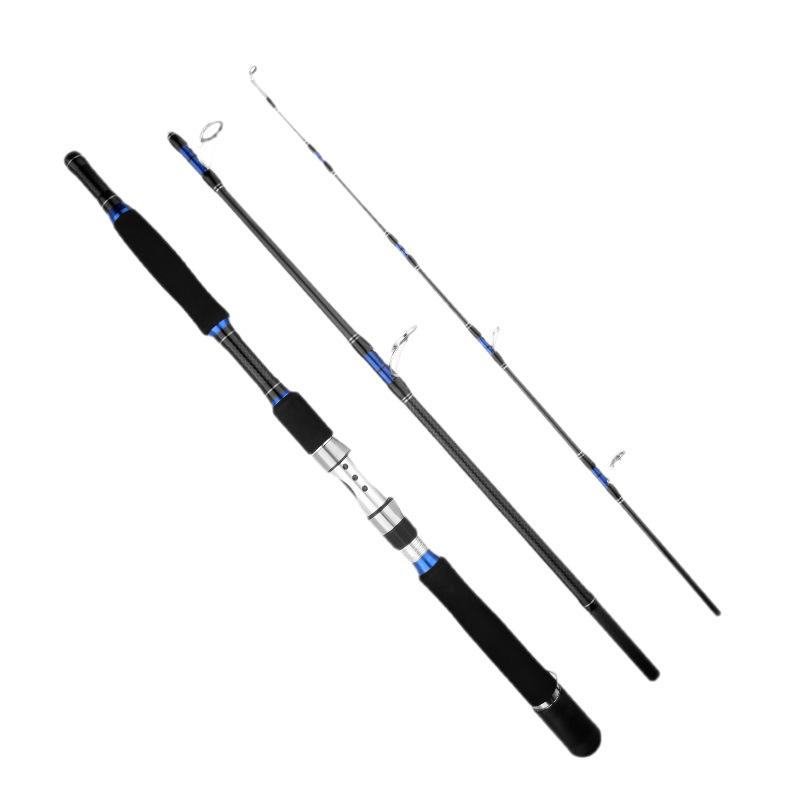 Three-Section Ultra-Hard Carbon Jigging Fishing Rod, 1.8-2.4m