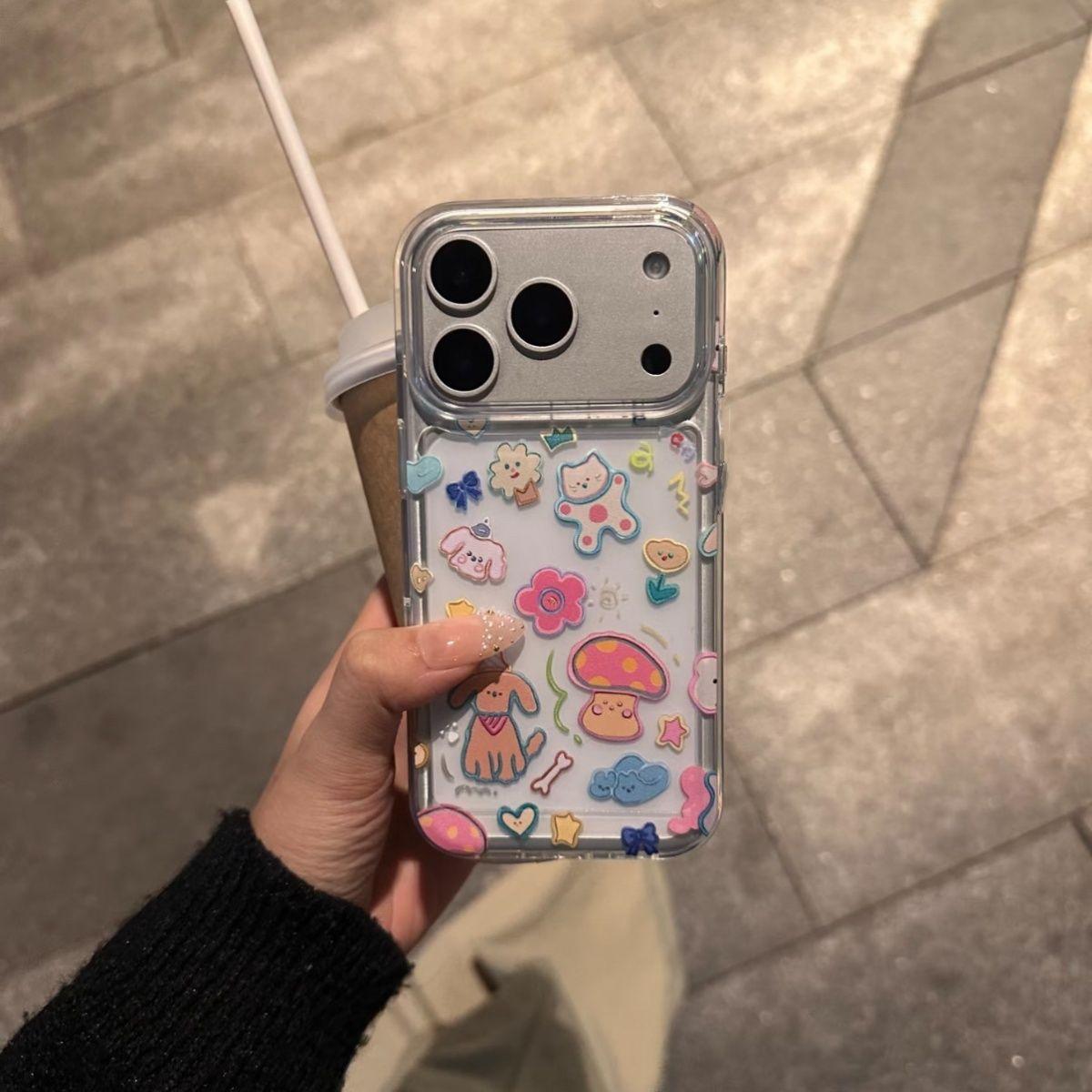 

Adorable Animals Dopamine Cartoon Phone Case For iPhone 17 Pro Max Air X XR XSMax 16 15 14 13 12 11 Y2K Fashion Soft Back Cover iPhone17 Pro прозорий