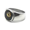 Black 8 Ball Ring Stainless Steel Retro Punk Biker Billiard Lucky 8 Ring
