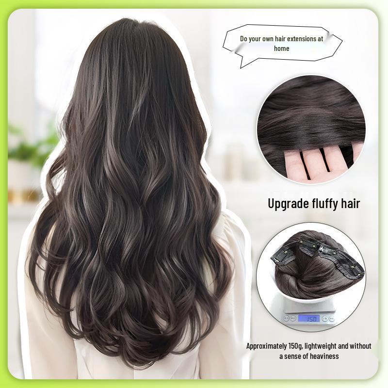 Long Curly Hair Wig Extension – Seamless, Voluminous, and Invisible for Women