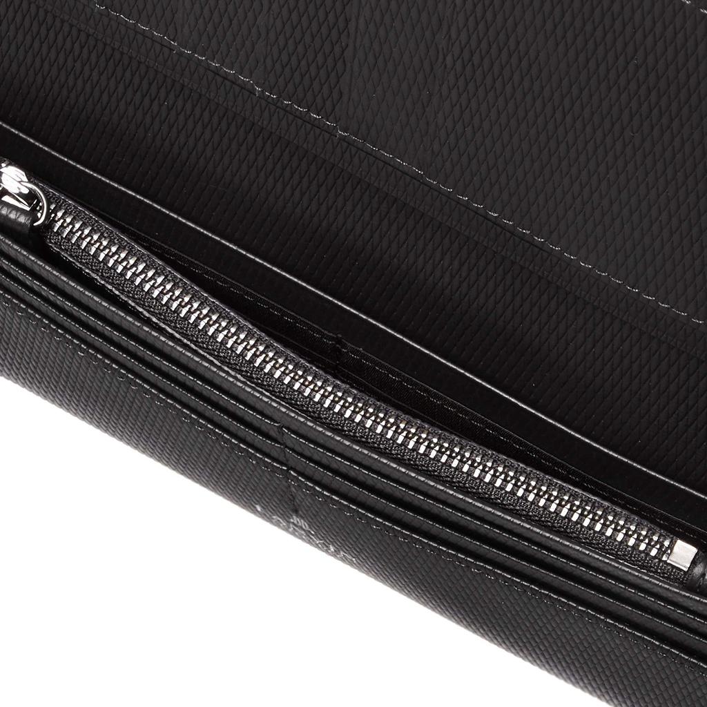 Lanvin Collection Leather Combination Flap Long Wallet JLMW9HT1 Black