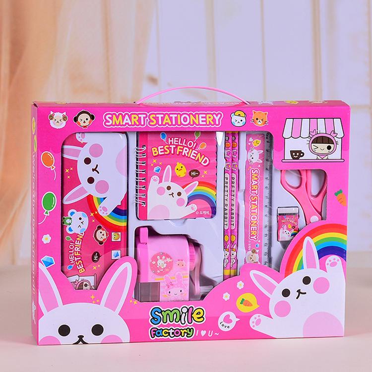 Creative School Stationery Gift Set for Kids розовый