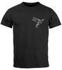 T-Shirt Print Bird Origami Polygon Chest Print Logo Fashion Sizes S-5XL