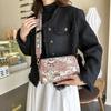 Small Bear Embroidered Woman Bag Small Square Bag With Cotton Linen Material