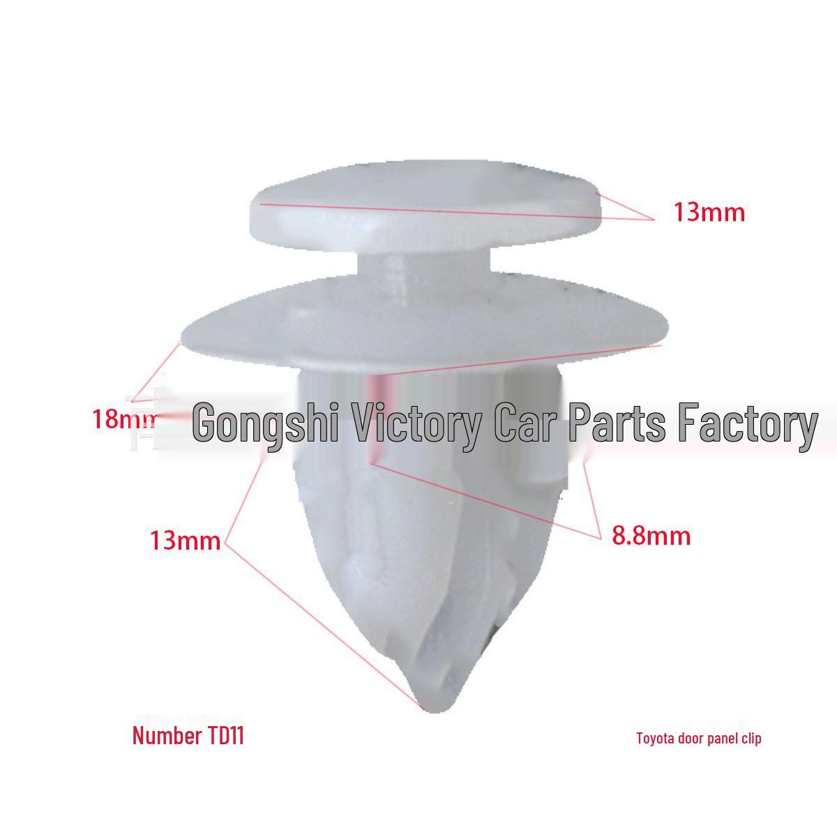 

Car Door Panel Fastener Clips for Honda, Toyota, Nissan, Buick, Chevrolet, Mazda, Peugeot 10000 Units