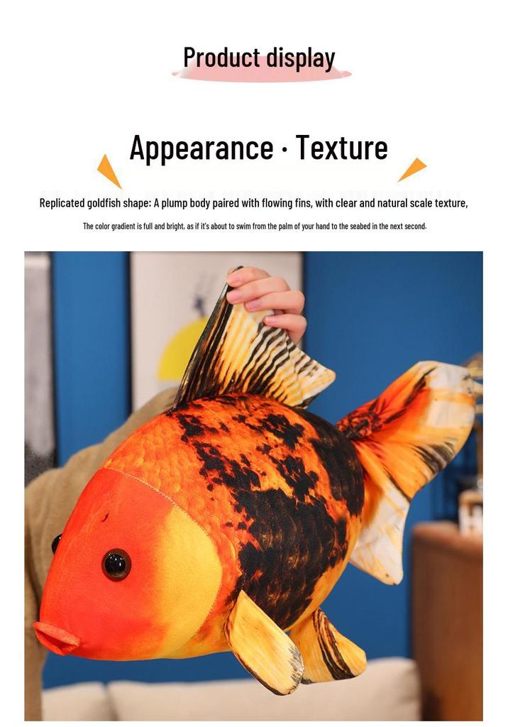 Plush Cartoon Goldfish Pillow - Soft Cushion & Soothing Doll for Girls