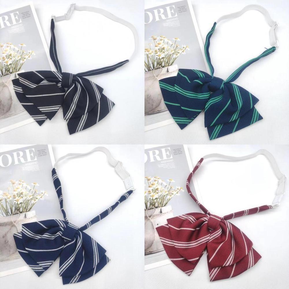 Jk Style Children Striped Tie With Cotton Material For School Uniforms