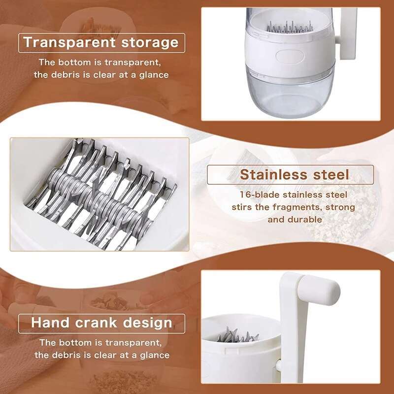 Nut Chopper Grinder Hand Crank Nuts Walnut Pecans, Kitchen Multichopper Shredder For Making Toppings