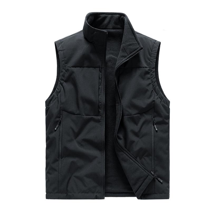 Double Sided Velvet Autumn and Winter Outdoor Workwear Sports Jacket Sleeveless Jacket