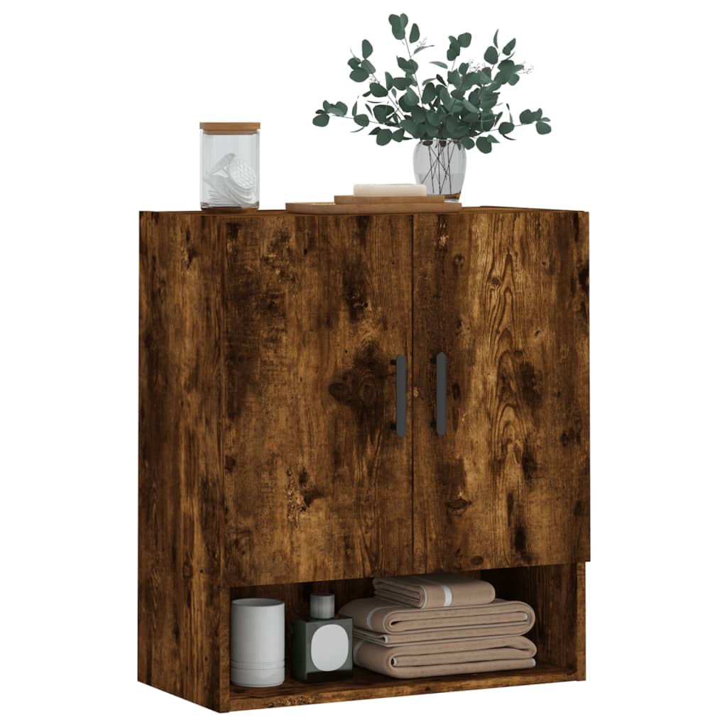 Wall Mounted Cabinet Smoked Oak Finish 60 x 31 x 70 cm Engineered Wood
