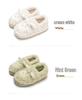 2025 New Postpartum Non-Slip Cotton Slippers for Indoor Winter Wear - Closed Heel, Unisex