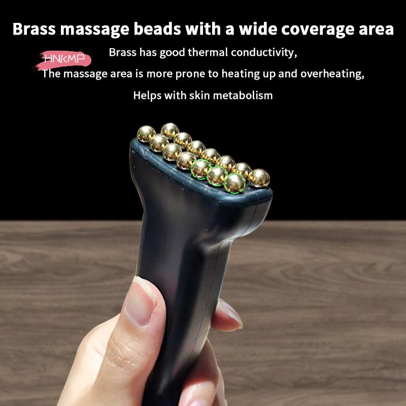 Traditional Brass Meridian Brush Face Massager for Puffiness Reduction Lifting Tightening Eye & Body Spa Facial Beauty Tool