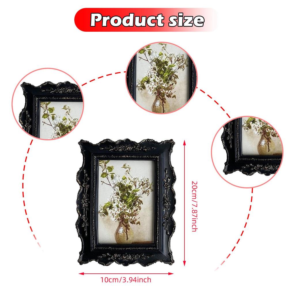 Picture Frame Elegant Craft Photo Display Home Decor Ornate Vintage Design for Office Graduation Wedding Living Room Tabletop