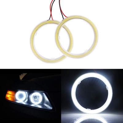 YongMing COB Δαχτυλίδι Καλαμαριού Λευκό LED Προβολέας Φως Ομίχλης 70MM 45 Σειρές Διάχυτο Κάλυμμα με Μπάλαστ 2τεμ