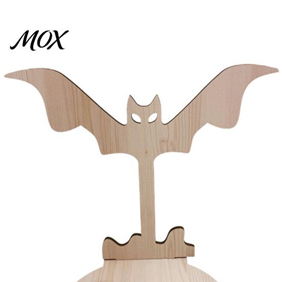 Halloween Candle Holder Wooden Holder, Silhouette Ghost/Bat/Scarecrow/Bat Natural Wood Tealight Stand for Home Table Fireplace Decor Fall Festival