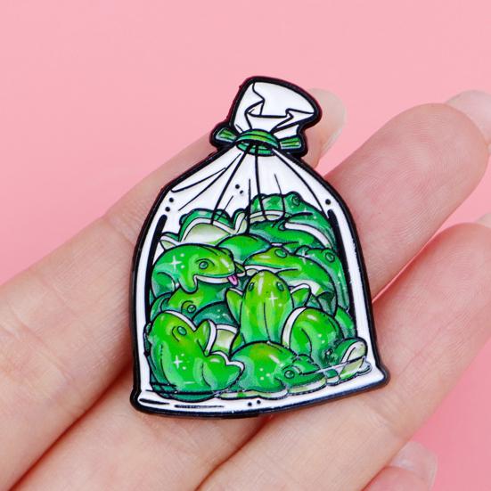 Brooch Cartoon Pocket Animal Design Zinc Alloy Brooch Pin Clothing Bags Suit Lapel Badge Versatile Accessory