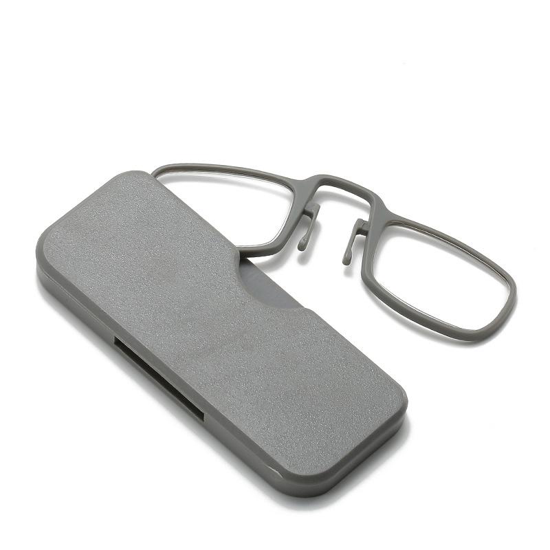 Stick On Phone Mini Clip Nose Bridge Reading Glasses Ultra Thin Reading Glasses +1.0 -+2.5 Portable Presbyopic Glasses With Case