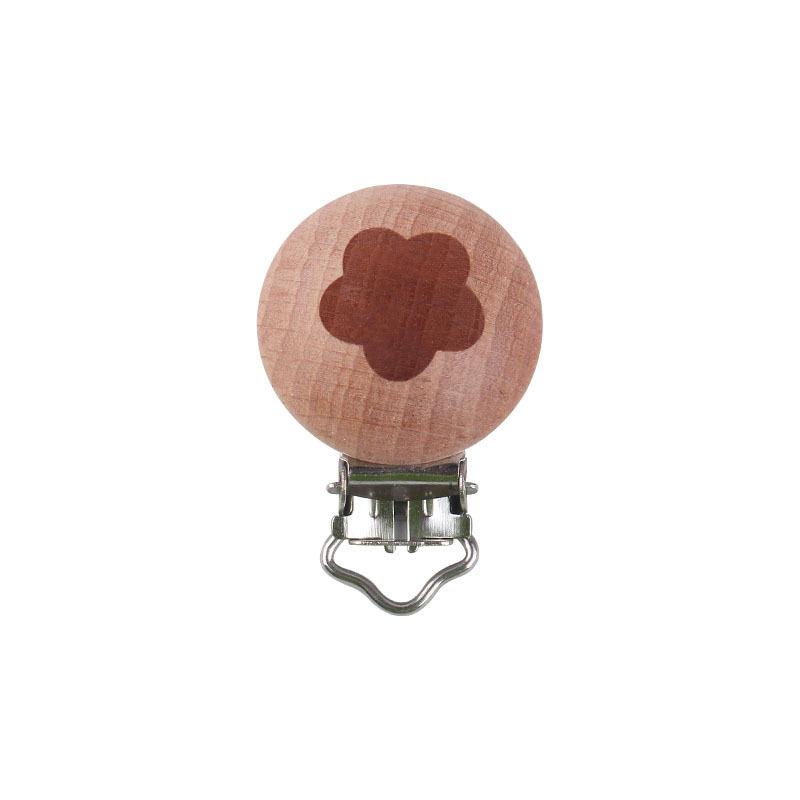 5Pcs/Lot 9 Style Fish Rabbit Butterfly Shape Beech Wooden Clips Metal Bracket for Baby Pacifier Clips Chain Holder Accessories