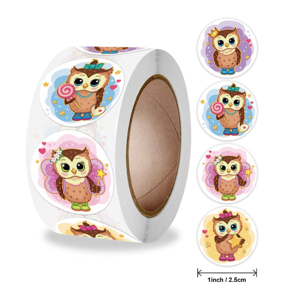 100-500pcs owl Sticker Cute Animals Sticker for Kids Classic Toy Decoration School Teacher Supplies Encouragement Sticker