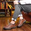 Fashion 2025 Genuine Leather Mens Shoes High Quality Hot Sale Men's Casual Business Walking Sports Fashion Versatile Retro Lace-up Shoes