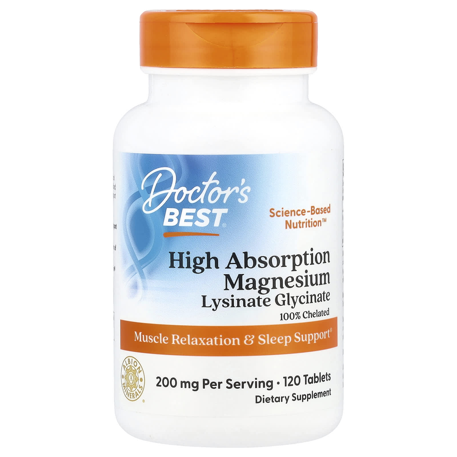 

Doctor S Best, High Absorption Magnesium, 120 Tablets (100Mg per Tablet)
