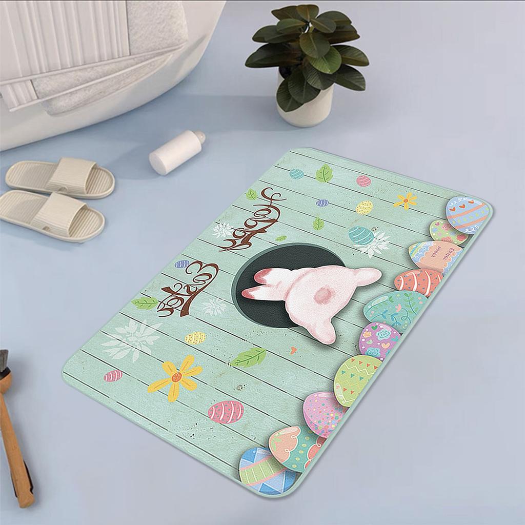 Easter Bunny Printed Carpet Floor Mat Foot Mat Bathroom Non Mat