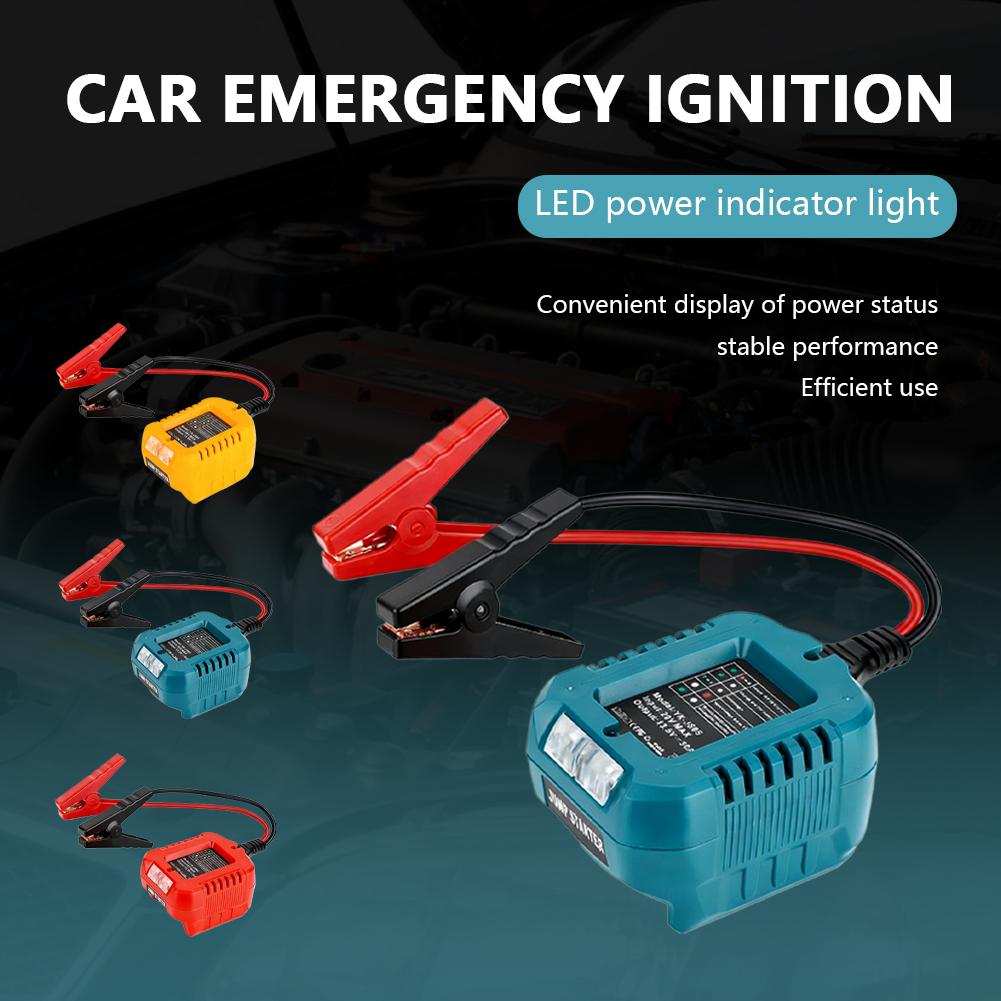 For Makit A/MWQ /Dewal T/BS18V 20V Lithium-Ion Battery Car Jump Starters Adapter With LED Power Indicator Light