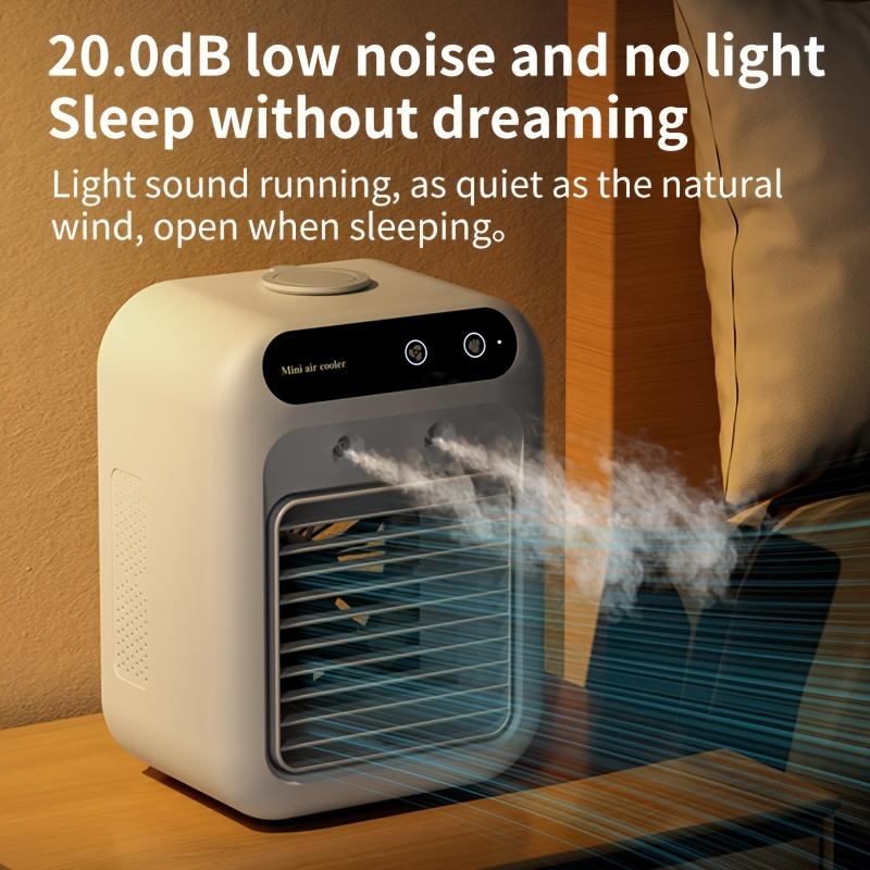 Portable Mini Water-cooled Air Conditioner Silent Spray Humidification Cooling Air Conditioning Fan USB Rechargeable, Long-lasting Battery Life,
