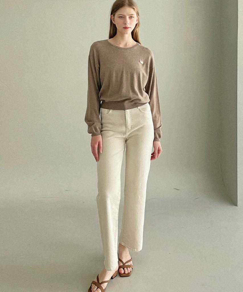 SLOWLOLLI Creamy Wool Drop Knit