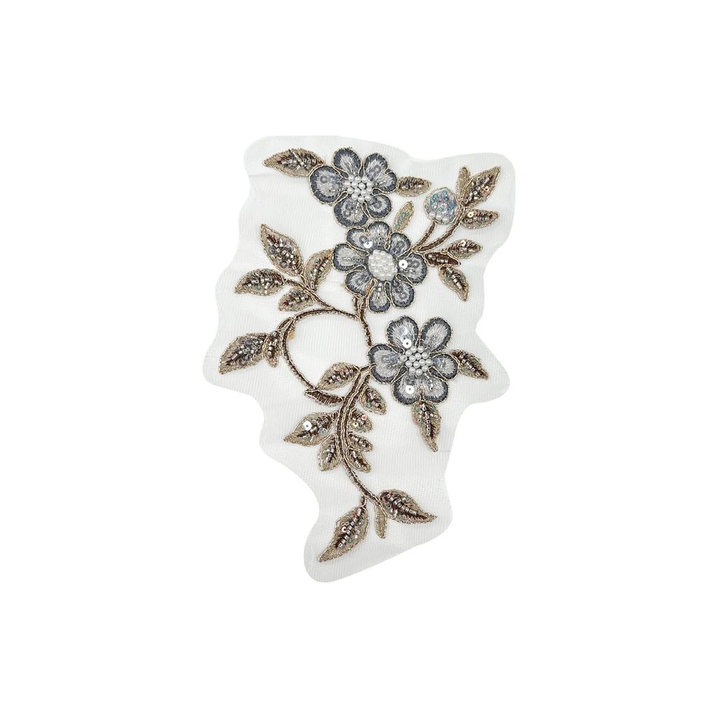 Retro Bead Sequins Three-Dimensional Embroidery Applique Accessories Clothing Cheongsam Horse Face Skirt Hanfu Decorative Cloth Stickers Accessories