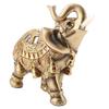   Feng Shui Golden Elephant Statue Sculpture Wealth Figurine Gift Home Decoration(L)