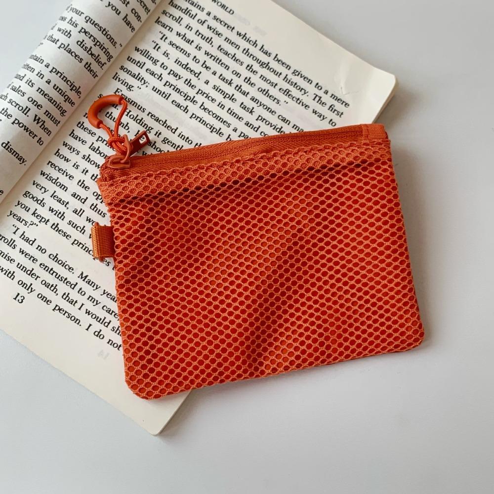 

Multi-purpose Mesh Makeup Storage Bag Lipstick Cosmetics Double-layer Mesh Coin Purse Zipper Card Holder Travel Mini Bag Unisex