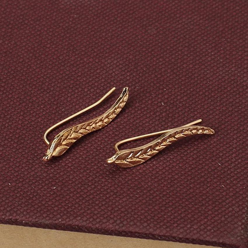 Korean Handmade Leaf Earrings - Fresh, Delicate Design for Women