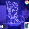 Hunter X Hunter Anime Led Night Light Killua Zoldyck Figura Nightlight Cambia colore Batteria USB Lampada da tavolo 3D regalo