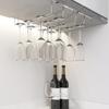 Silver Stainless Steel Wine Rack Glass Holder Hanging Bar Goblet Hanger Shelf