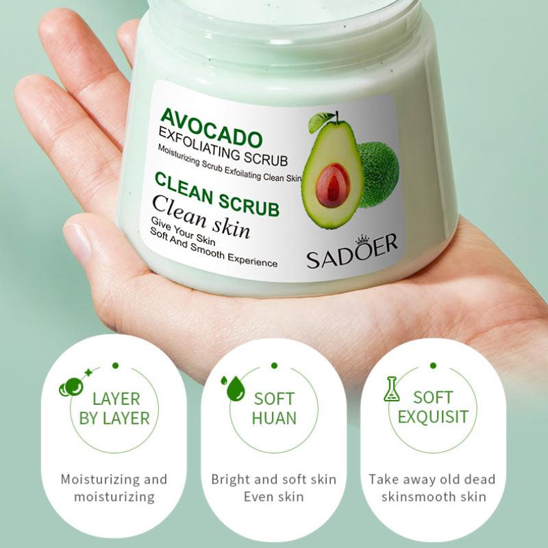 Fruit Scrub 250g SADOER Avocado Deep Cleansing Moisturizing