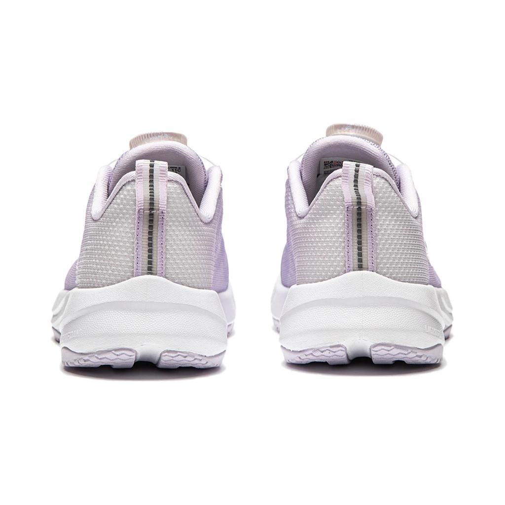 Li Ning Kids Synthetic Leather Comfortable Breathable Shock Absorbing Durable Low Top Casual Shoes Kids Casual Shoes White Purple Yellow YKAU008-6