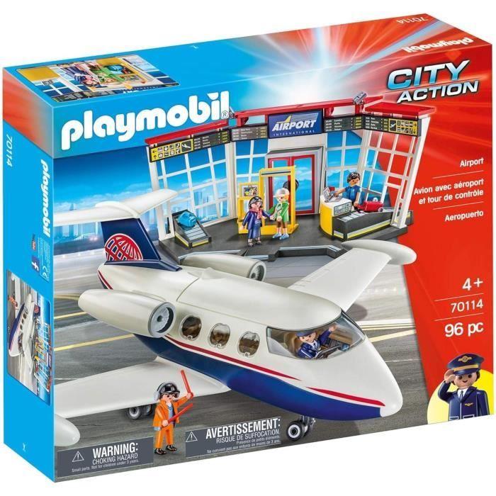 PLAYMOBIL 71153 Aéroport et avion, City Action, 146 pièces, Dès 4 ans