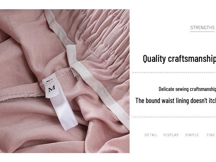 2025 Damen High Waist Spitzenbesatz Eisseide Weitbein Hose - Sommer Schlankmachende Freizeit Hose