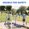 Electric Scooter for Kids 6-14 Years, with Colourful Lights, Blue