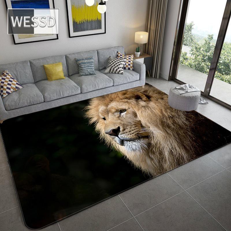 

Скандинавский роскошный черный 3D ковер с животными, украшение для гостиной, домашний ковер с рыбой и леопардовым узором, фланелевый коврик для спальни, пол в ванной комнате 50x80cm 1pcs