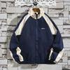 Winterjacke, Patchwork-Farbe, lichtecht, Reißverschluss, warm halten, Herbst-Winter-Baseballjacke, Unisex, lässige Streetwear