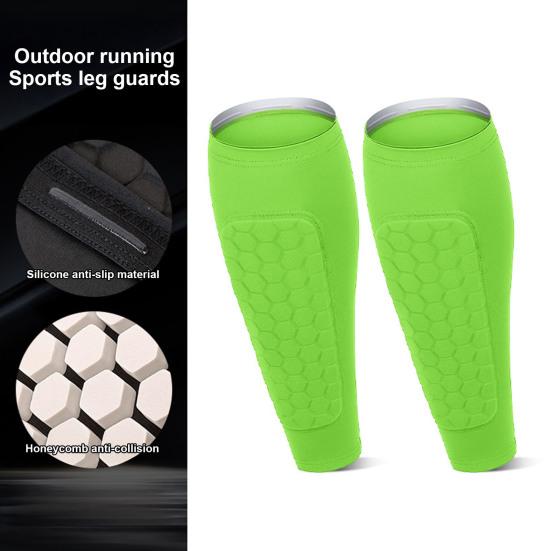 1 Pair Soccer Shin Guards Sports Shin Guards with Honeycomb Anti-Collision Pads Calf Compression Sleeve Shin Protectors for Baseball Football